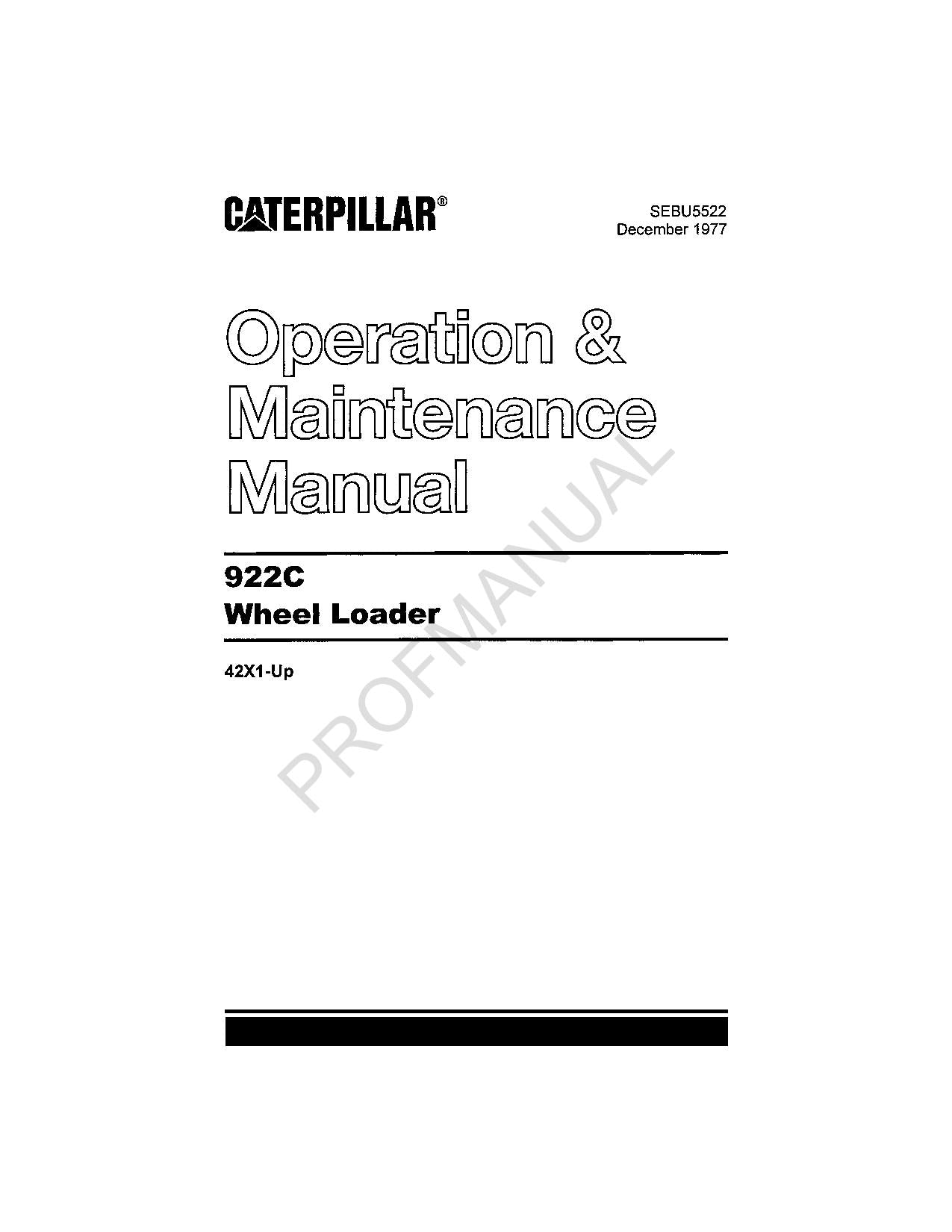 Caterpillar 992C Wheel Loader Operators Manual SEBU5522