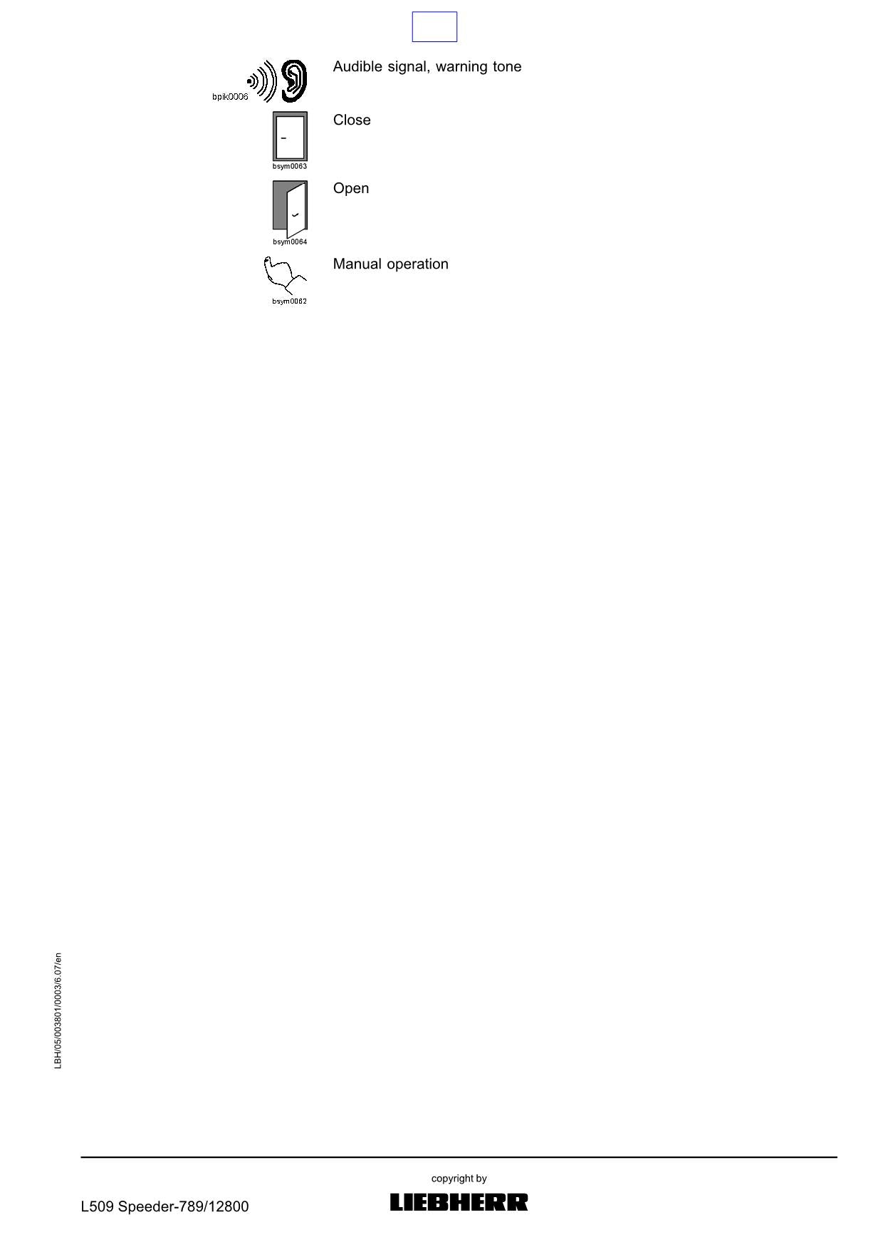 Liebherr L509 Speeder Radlader Bedienungsanleitung