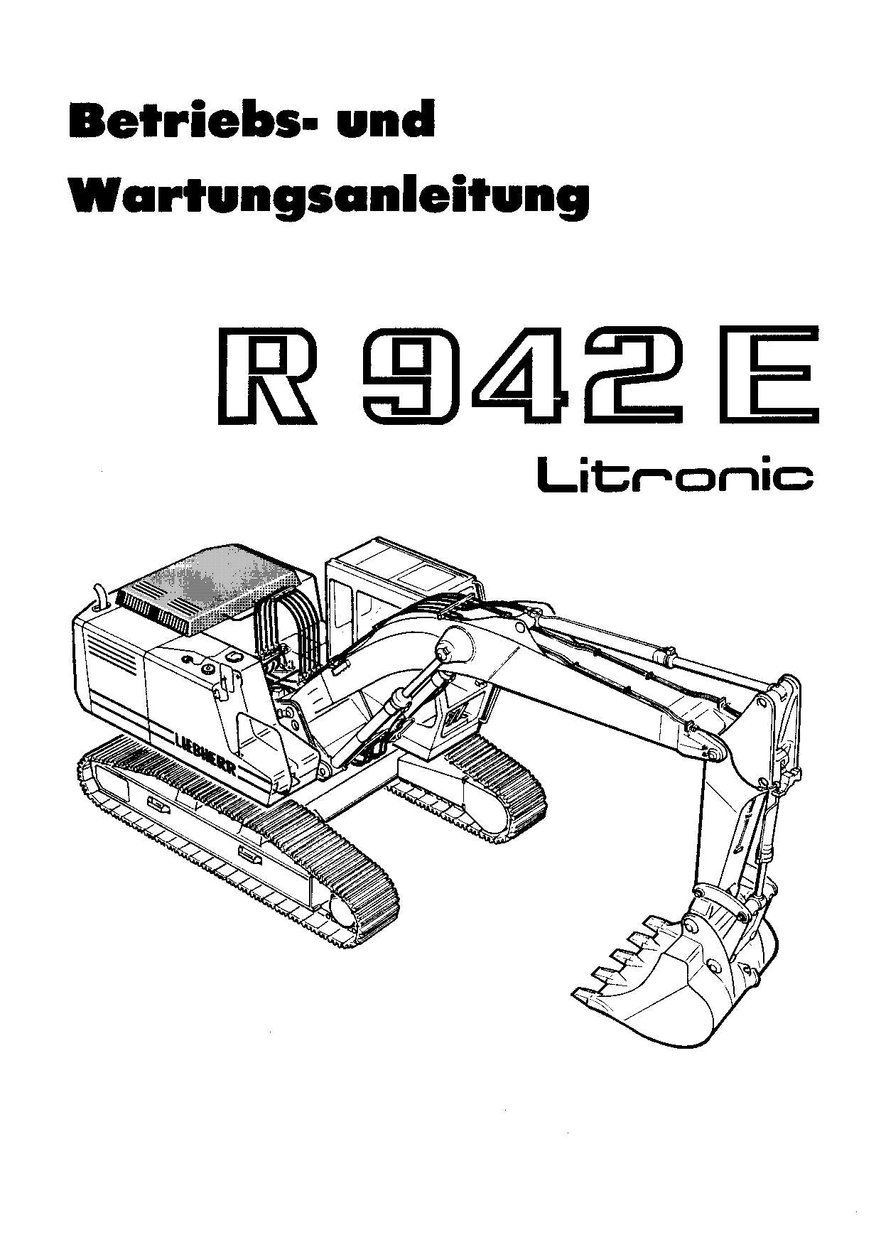 Liebherr ER942 Litronic Raupenbagger Manuel d'utilisation Manuel d'entretien