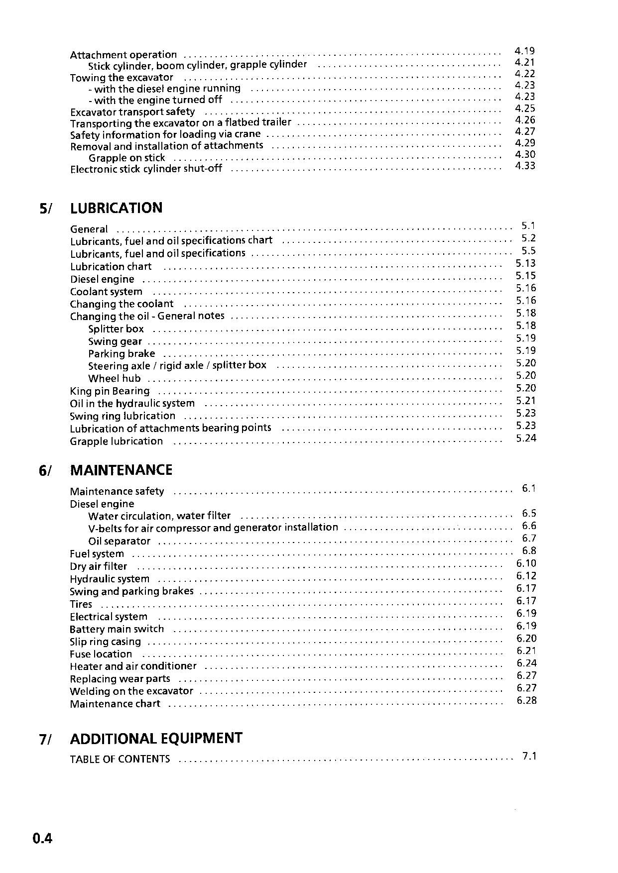 Liebherr A944 HD Litronic Excavator Operators manual