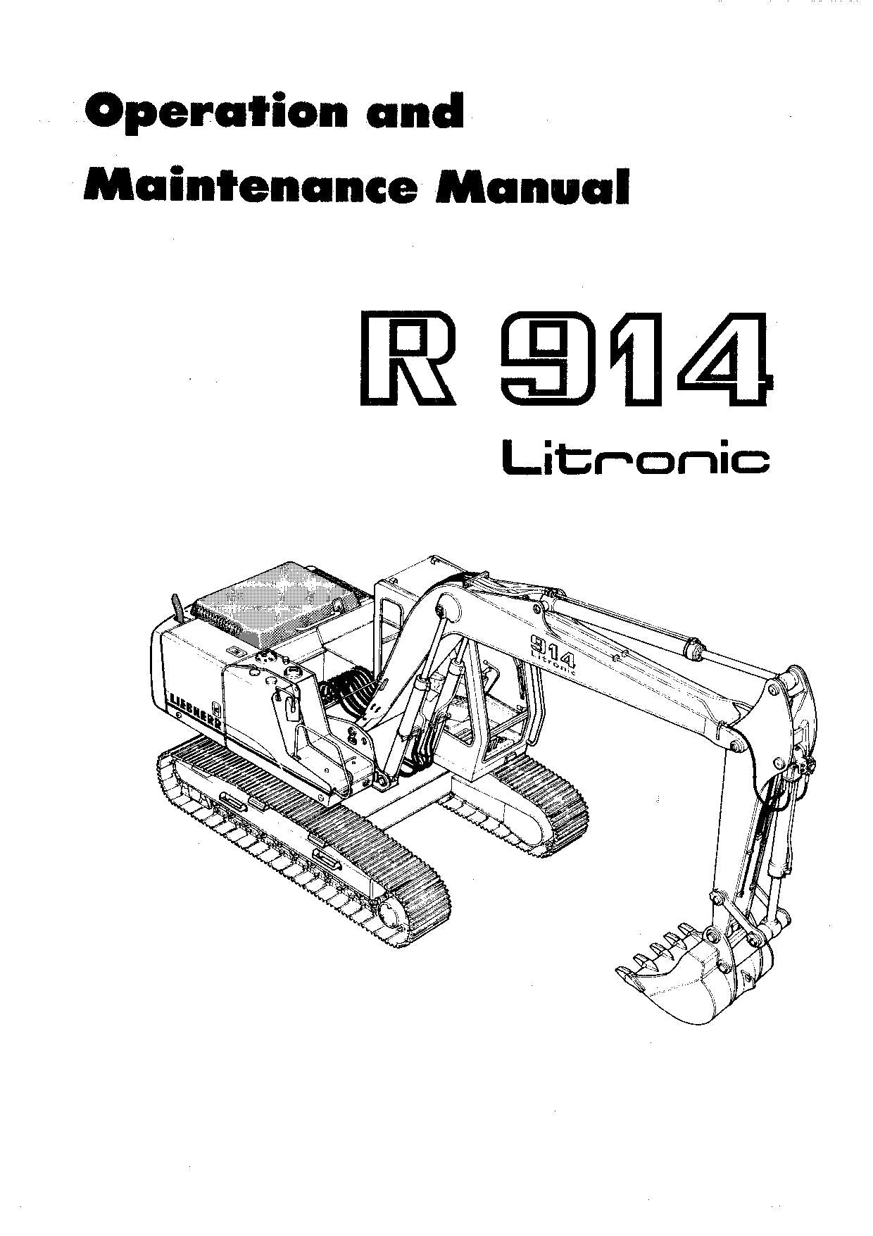 Liebherr R914 Litronic Bagger Bedienungsanleitung Seriennummer 6852