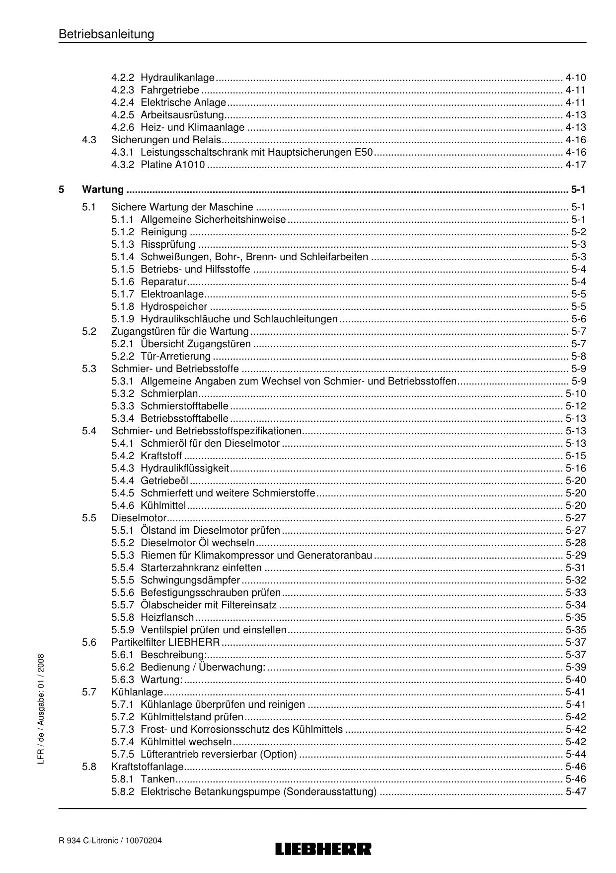 Liebherr R934 C-Litronic Hydraulikbagger Manuel d'instructions