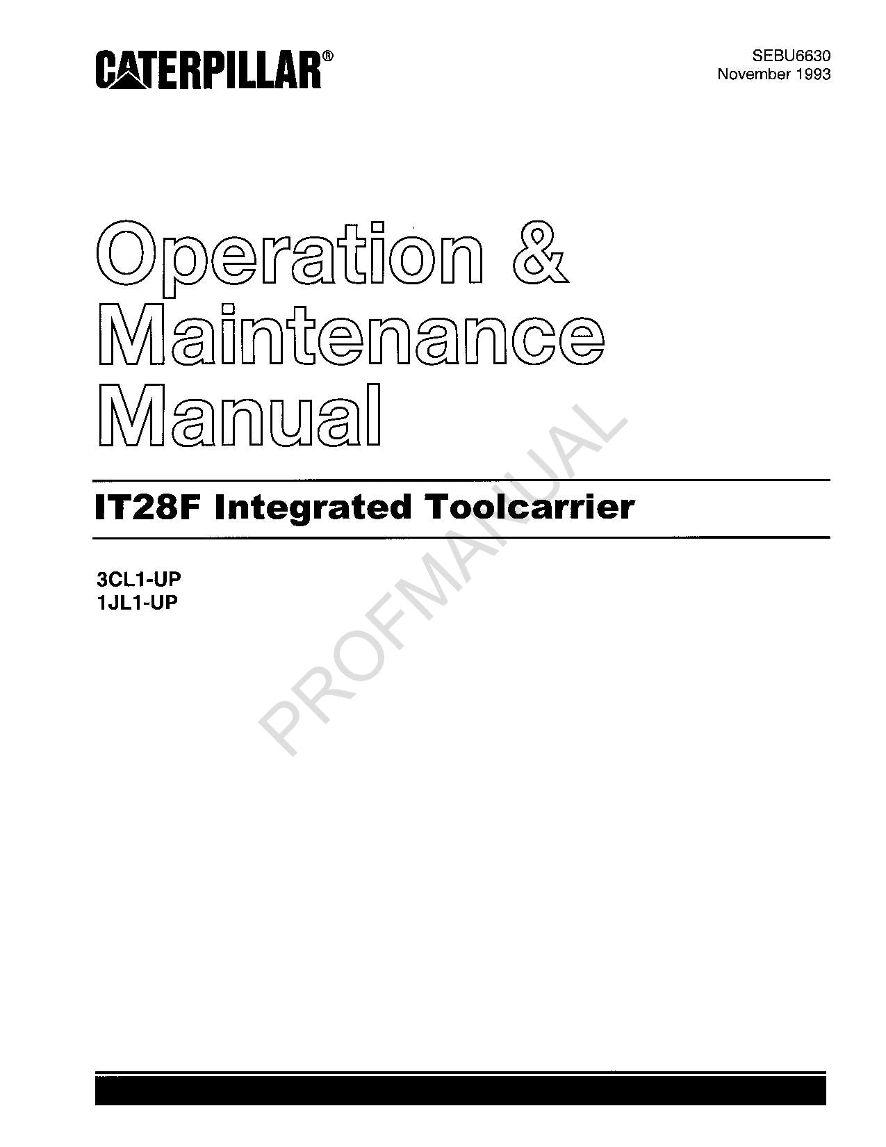 Caterpillar IT28F Integrierter Werkzeugträger – Wartungshandbuch