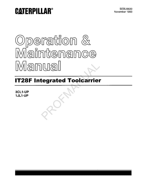 Manuel d'entretien du transporteur d'outils intégré Caterpillar IT28F