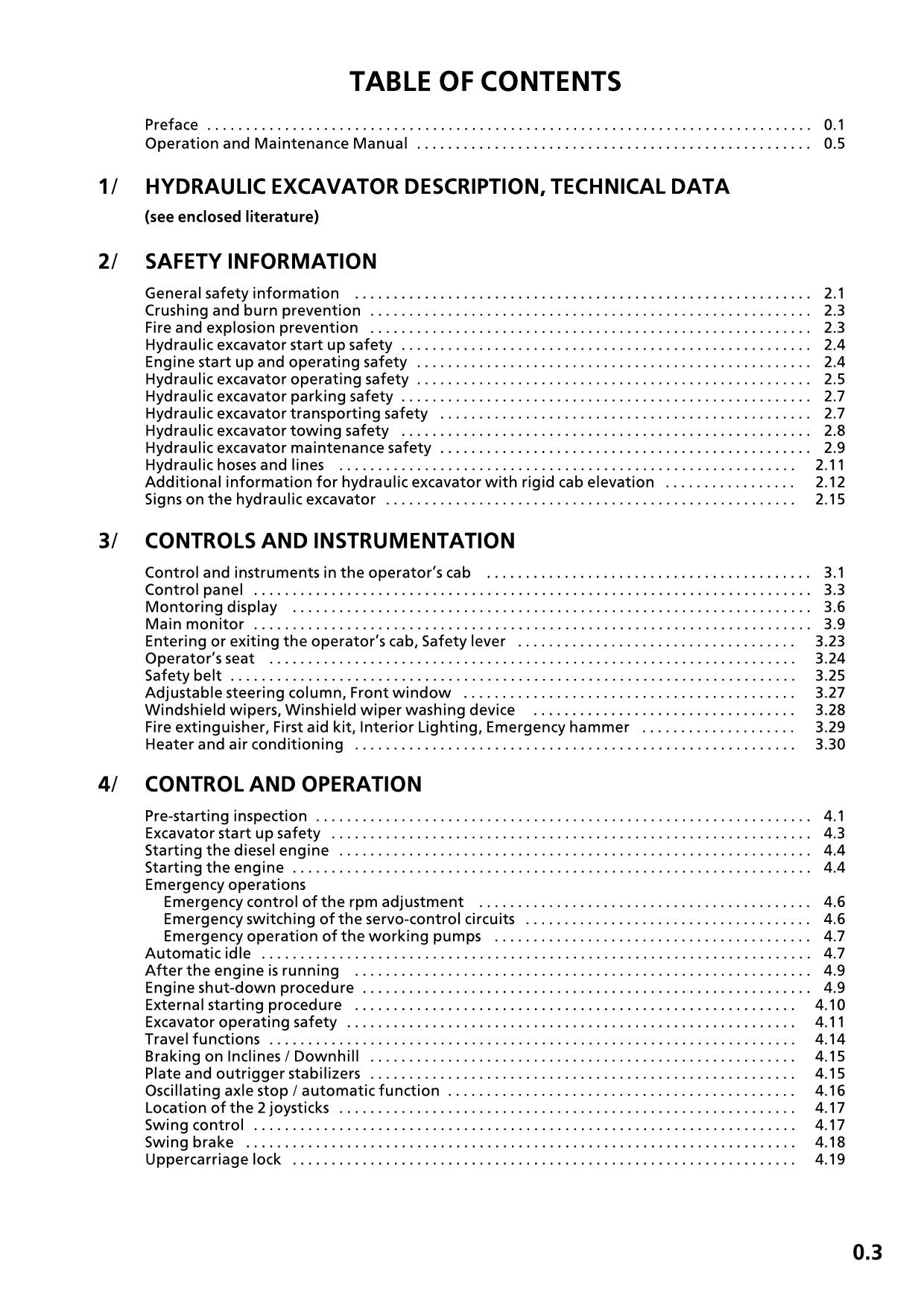 Liebherr A914 Litronic Excavator Operators manual