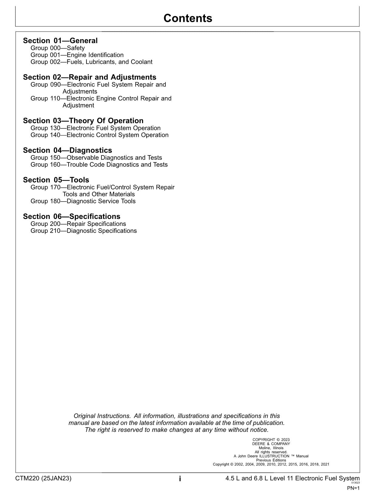 John Deere PowerTech 4.5 L 6.8 L Engine Fuel System Service Manual WORLDWIDE