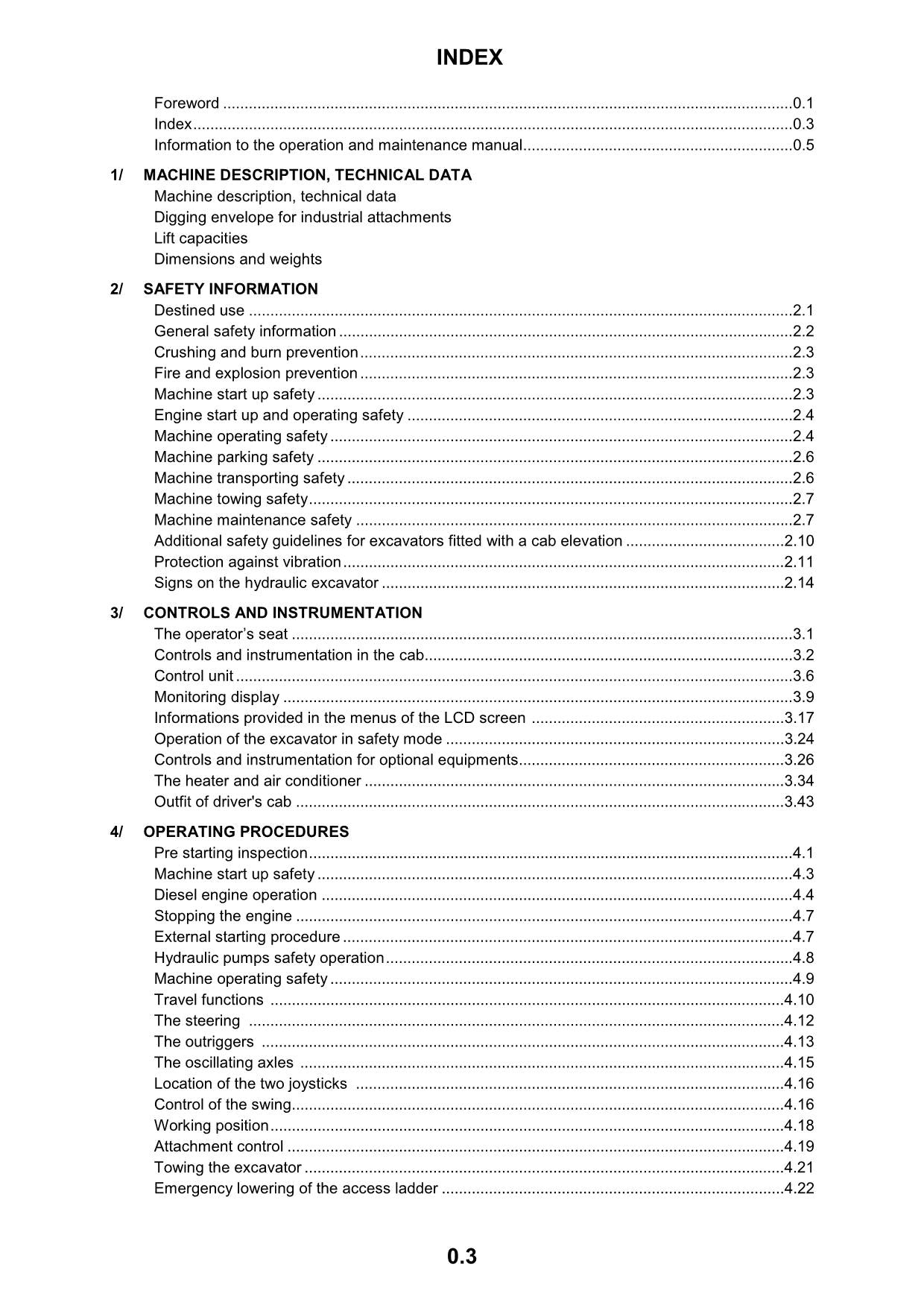 Liebherr A974 B Litronic Excavator Operators manual