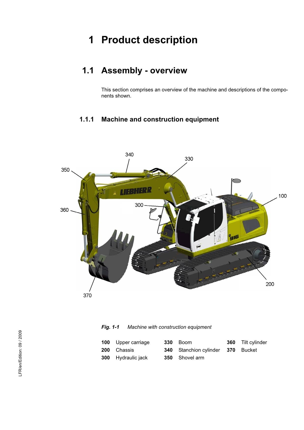 Manuel d'utilisation de la pelle de manutention Liebherr R906 Advanced