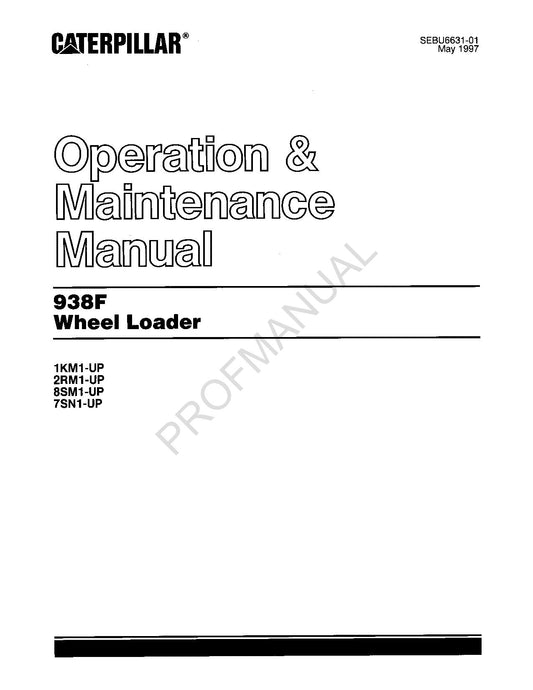 Caterpillar 938F Wheel Loader Operators Maintenance Manual