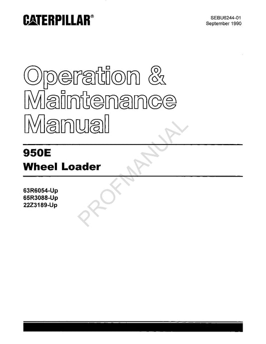 Caterpillar 950E Wheel Loader Operators Maintenance Manual