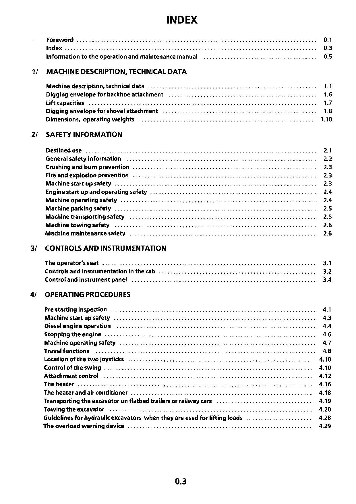 Liebherr R964 Litronic Excavator Operators manual