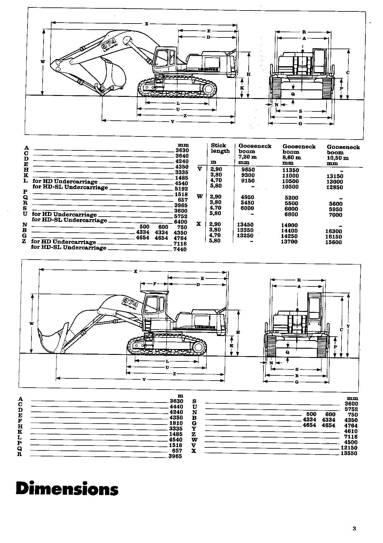 Liebherr R974 B Litronic Excavator Operators manual serial 1105