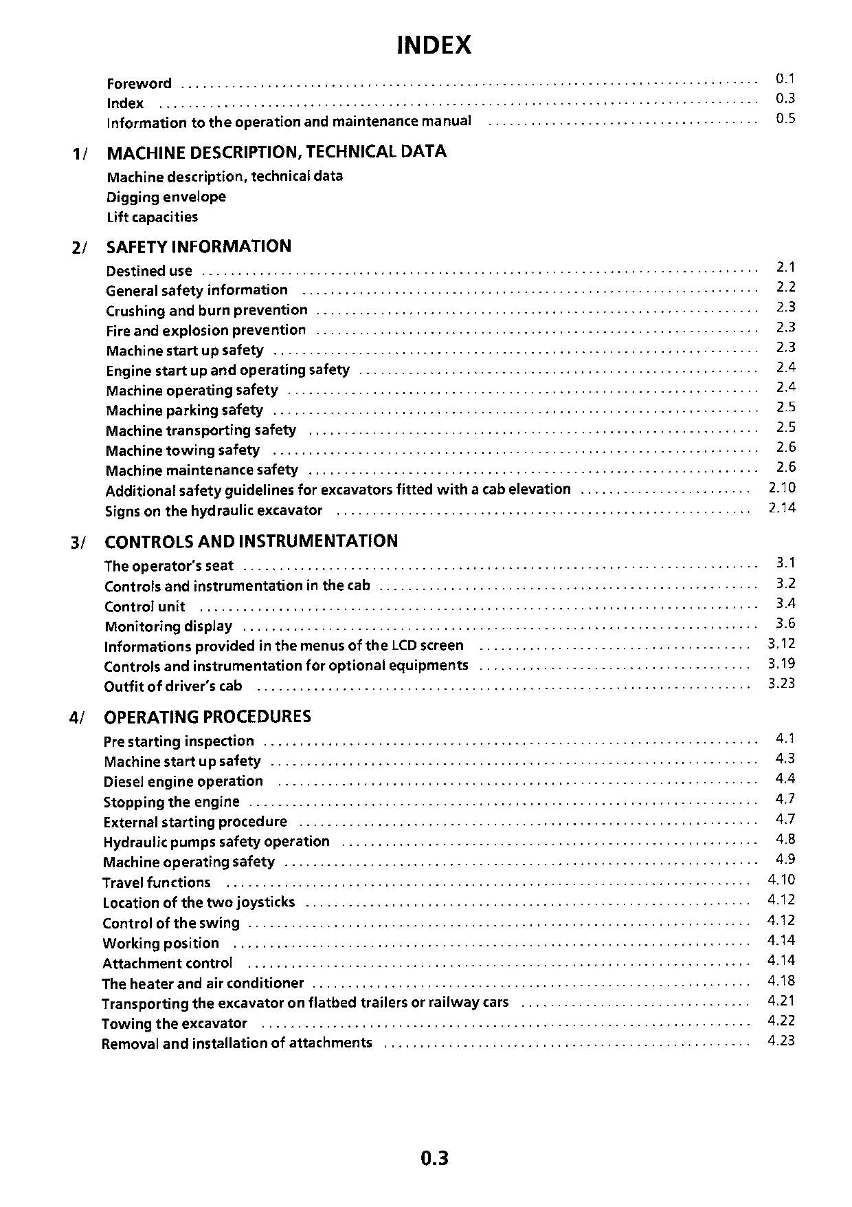 Liebherr R934 Litronic Excavator Operators manual serial 5001