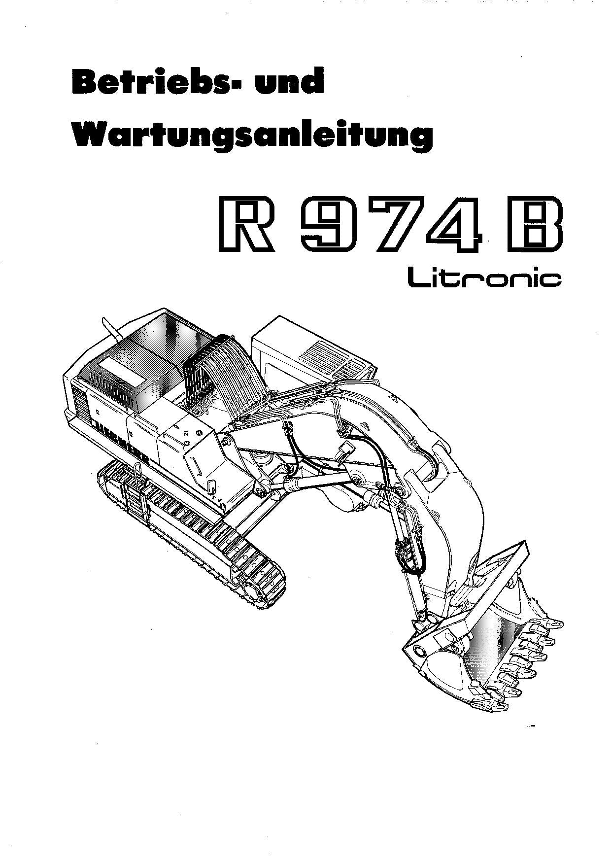 Liebherr R974 B Litronic Hydraulikbagger Betriebsanleitung 9079