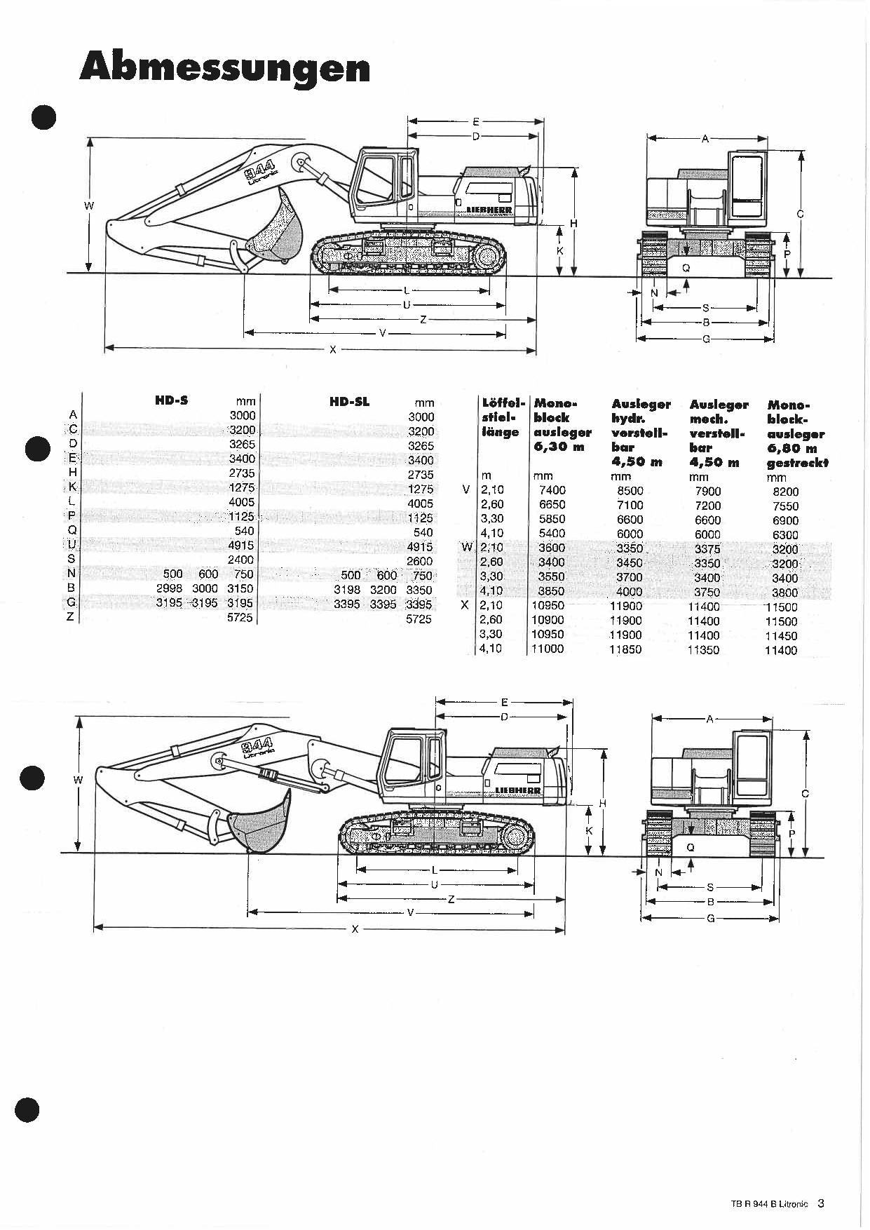 Liebherr R944 B Litronic Hydraulikbagger Manuel d'instructions