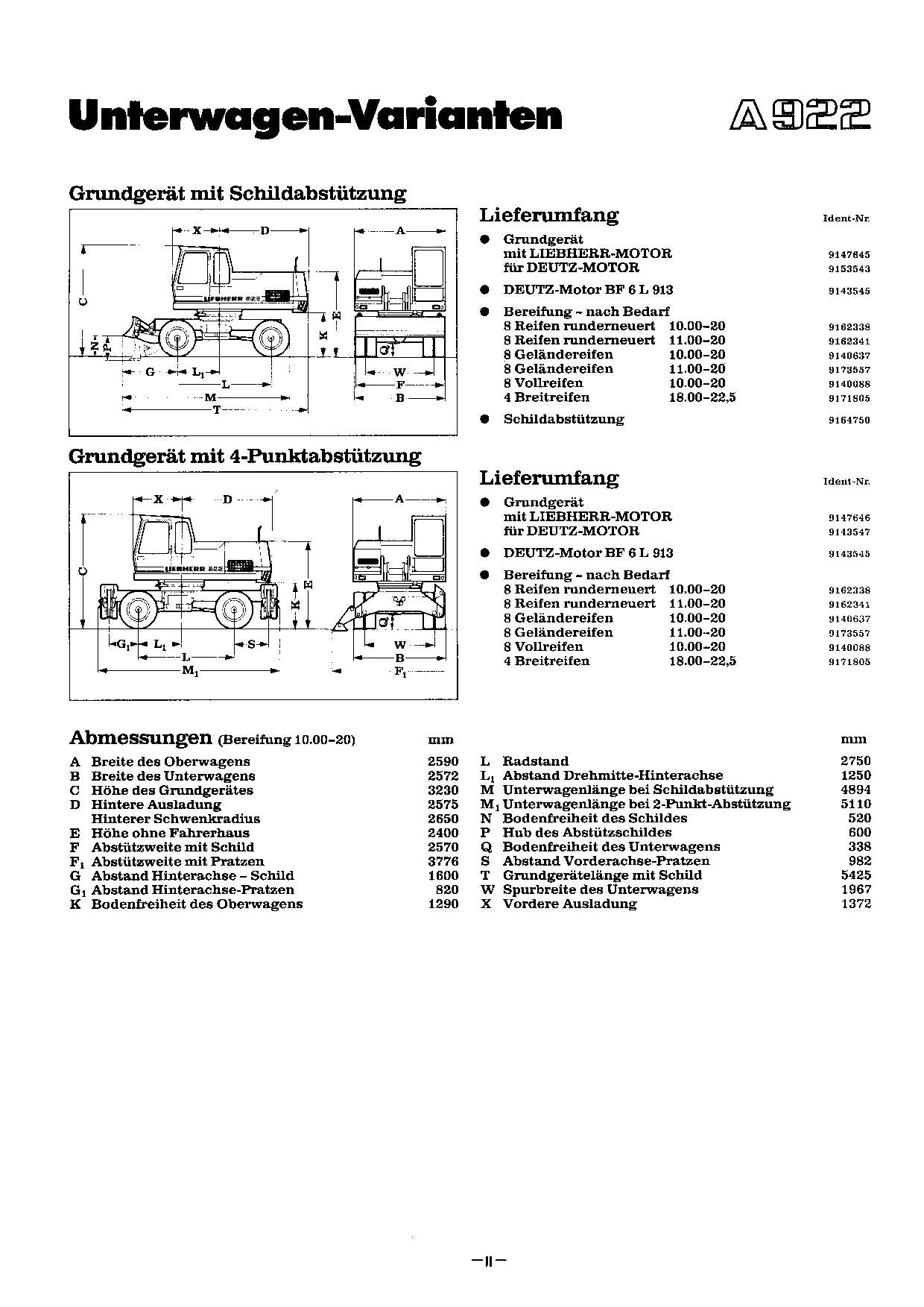 Liebherr A922 Hydraulikbagger Betriebsanweisung