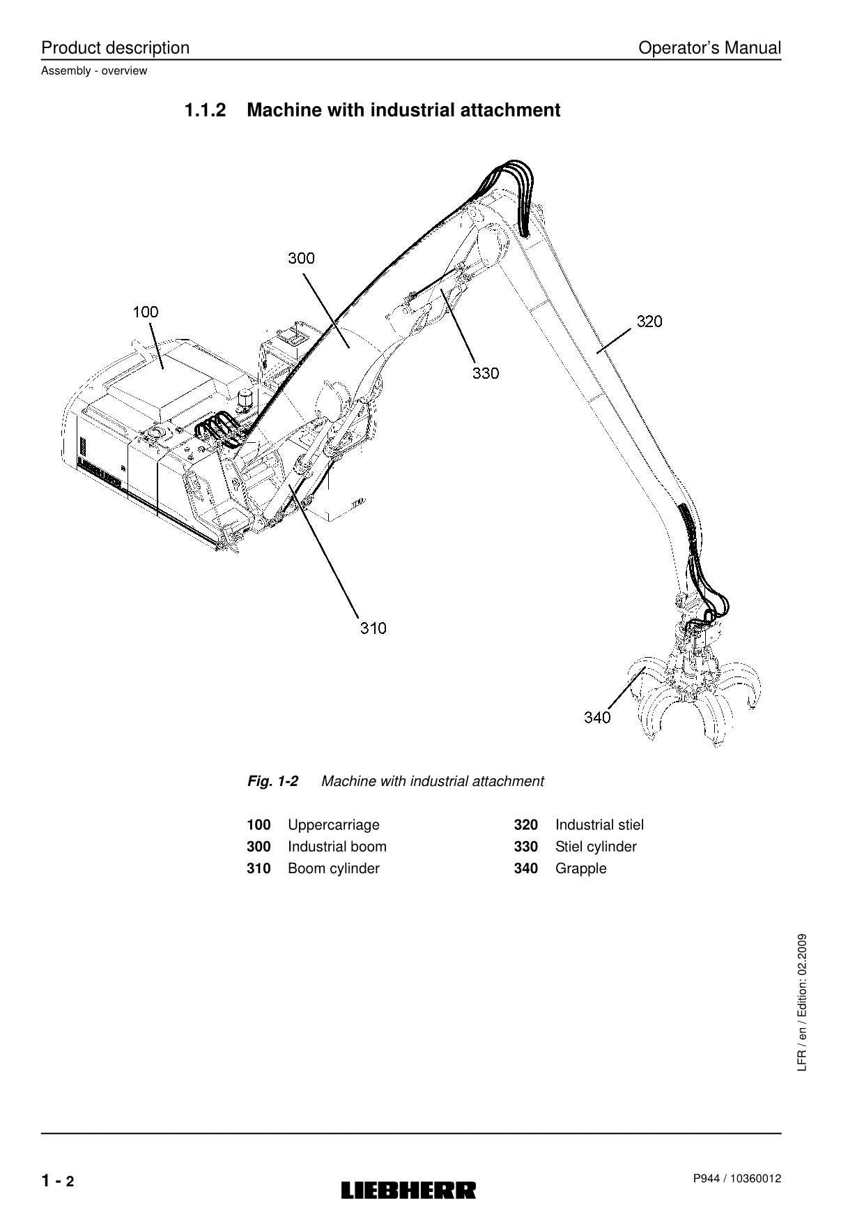 Manuel d'utilisation de la pelle Liebherr P944