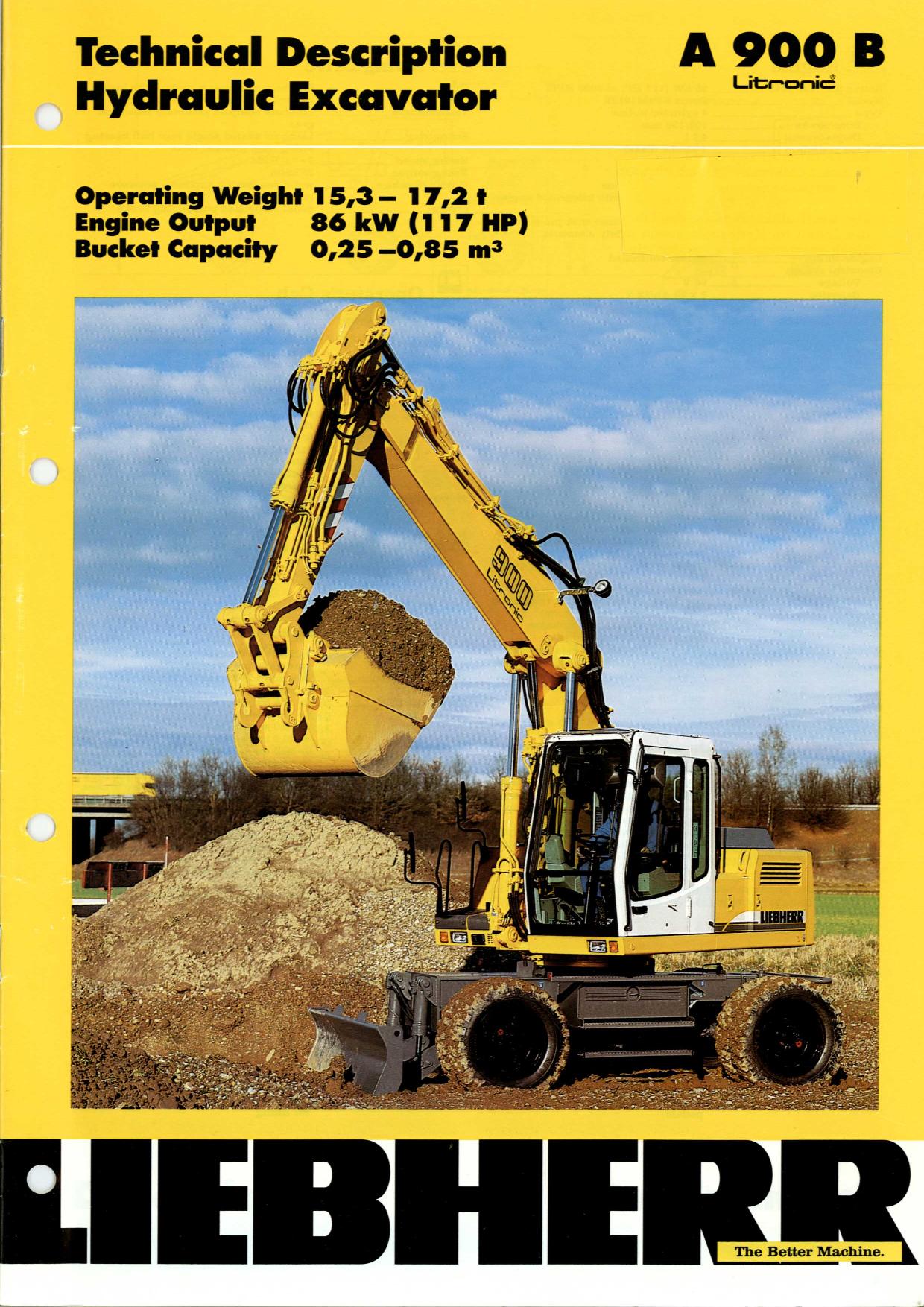 Liebherr A908 B Excavator  Operators manual