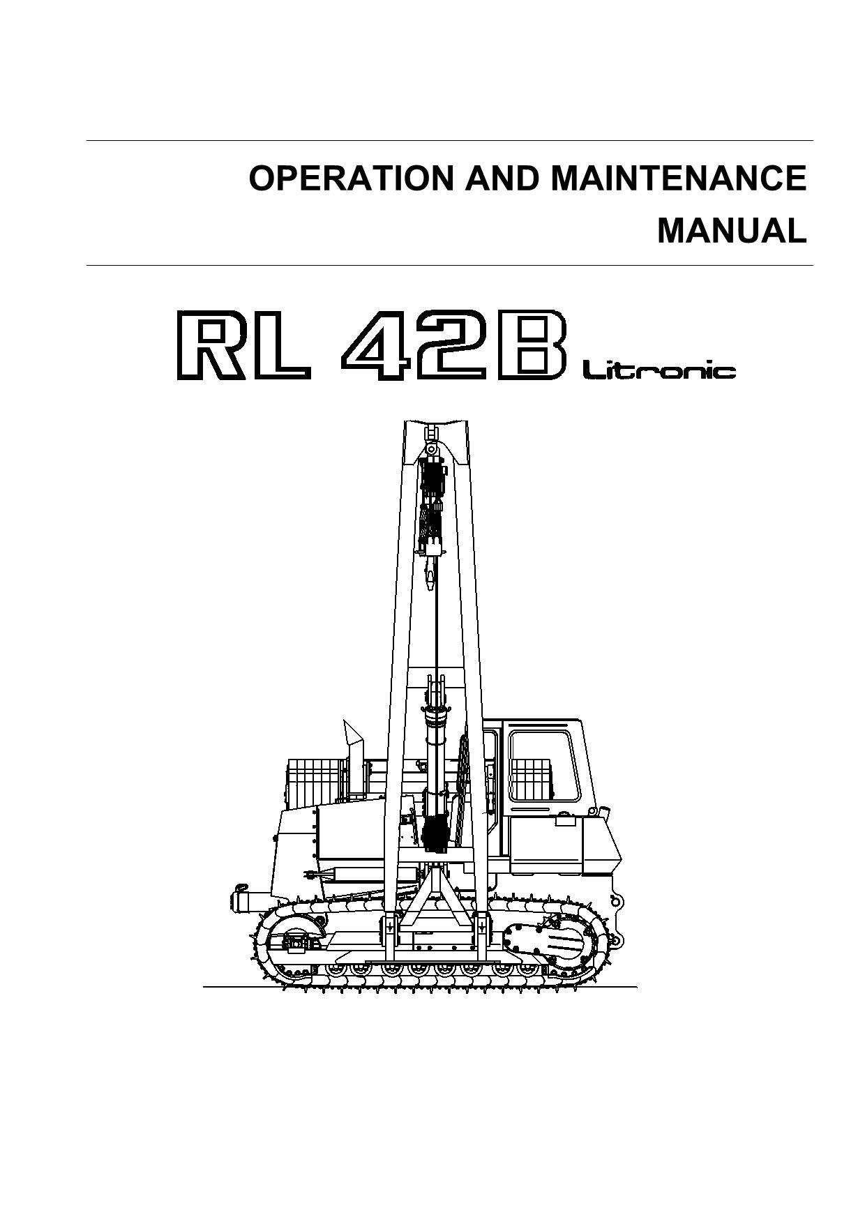 Manuel d'utilisation de la machine à poser les canalisations Liebherr RL42 B Litronic