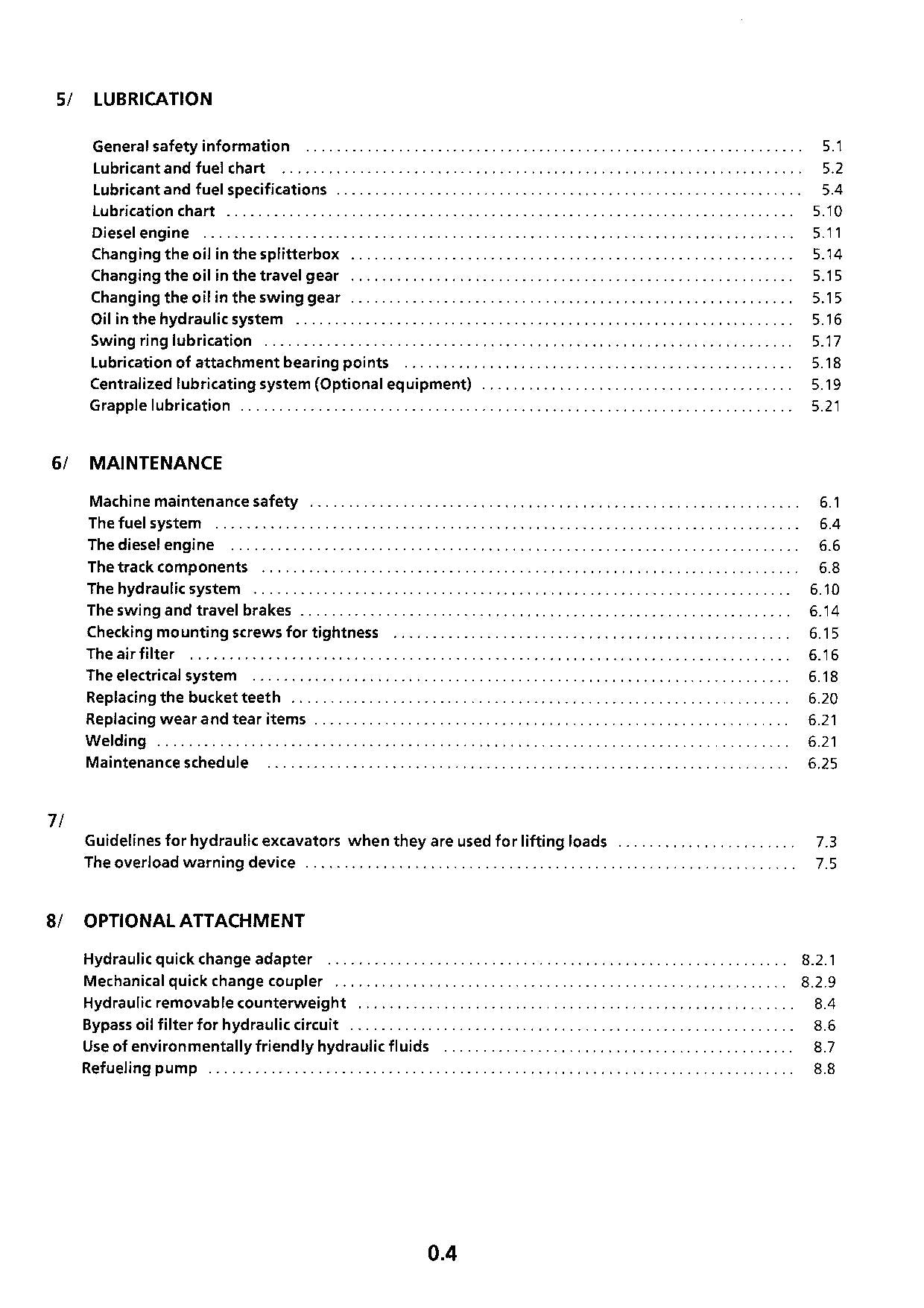 Liebherr R964 B Litronic Excavator Operators manual serial 5050