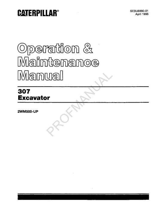 Wartungshandbuch für Baggerfahrer Caterpillar 307 2WM500-UP