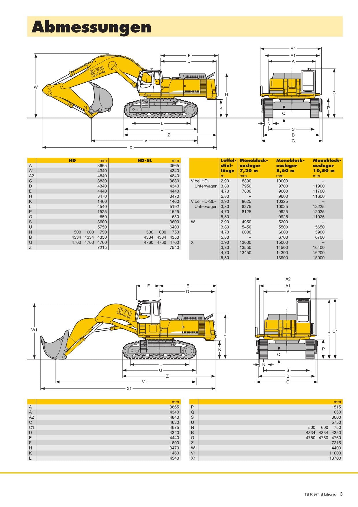 Liebherr R974 B Litronic bagger Betriebsanleitung Wartungsanleitung