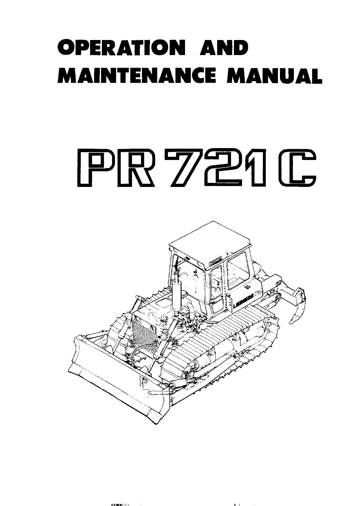 Manuel d'utilisation du bulldozer Liebherr PR721 C